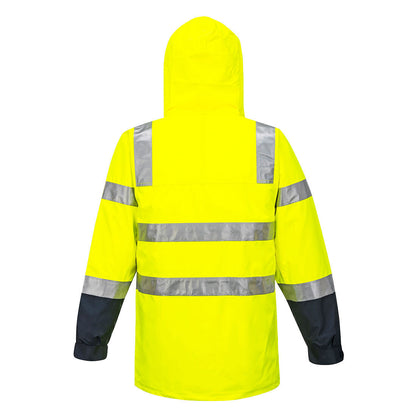 HUSKI Transit Hi Vis Waterproof Jacket Industrial Workwear Reflective UPF 50+ - Yellow - XL (107cm)