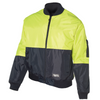 HUSKI 3M Flyer Fully Waterproof Bomber Jacket Hi Vis Work Quilted Lining - Yellow - 5XL (127)