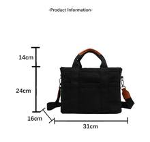 Load image into Gallery viewer, White Stylish Multi-Functional Mommy Diaper Bag - Durable Canvas Tote
